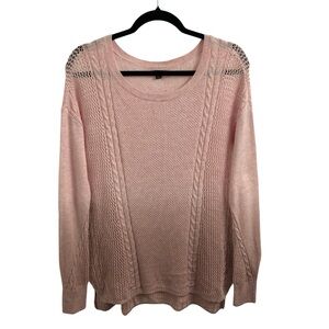 American Eagle Outfitters Pink Ombré Cable Knit Sweater Size S